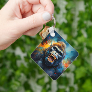 Smiling Gorilla  Key Ring