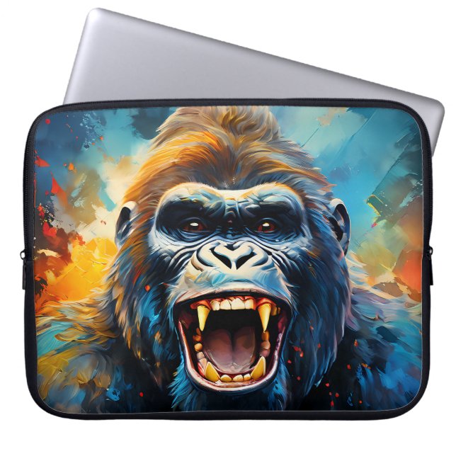 Smiling Gorilla  Laptop Sleeve (Front)