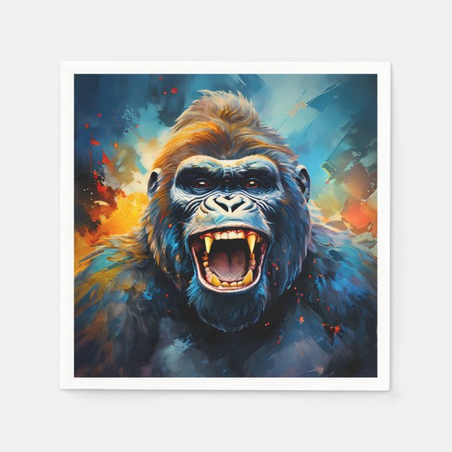 Smiling Gorilla  Napkin (Front)