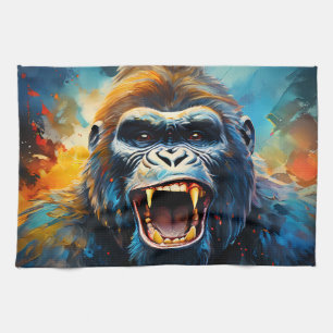 Smiling Gorilla  Tea Towel