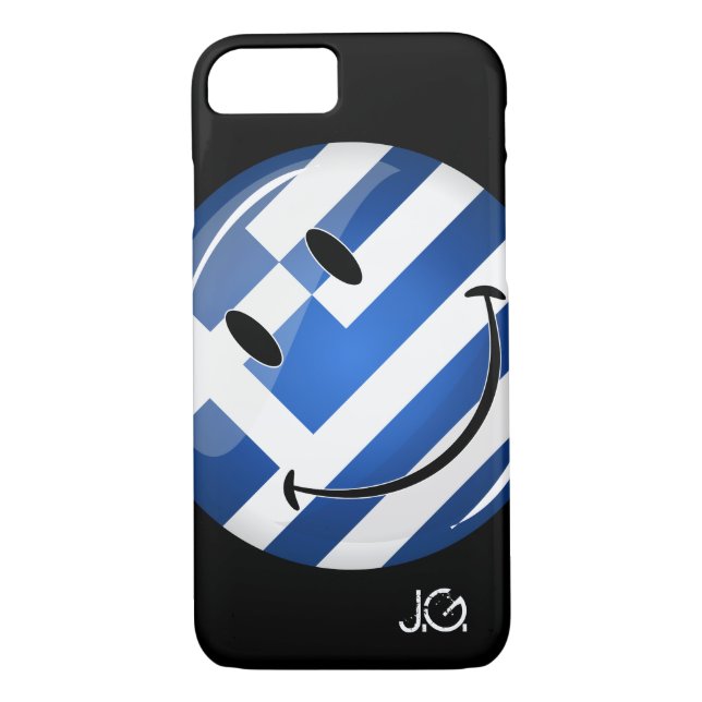 Smiling Greek Flag Case-Mate iPhone Case (Back)
