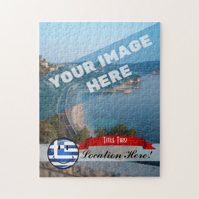 Smiling Greek Flag Jigsaw Puzzle (Vertical)