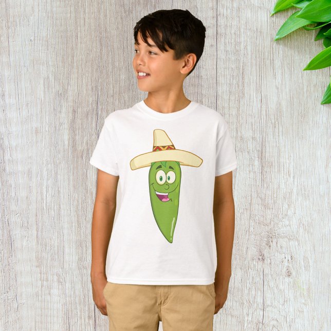 Smiling Green Chilli Pepper T-Shirt (Creator Uploaded)