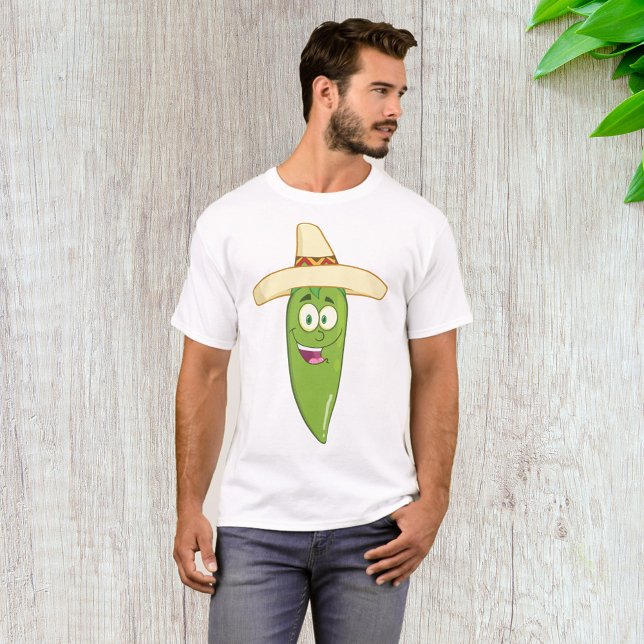 Smiling Green Chilli Pepper T-Shirt (Creator Uploaded)