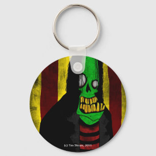 Smiling Green Zombie Keychain