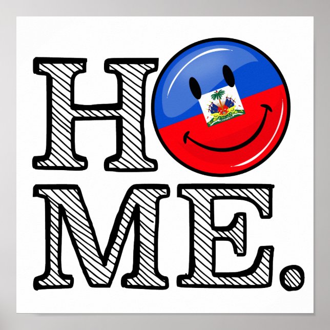 Smiling Haitian Flag Housewarming Poster (Front)