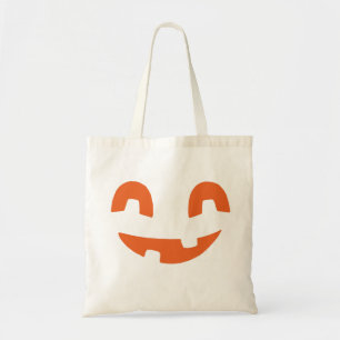 Smiling Halloween Pumpkin face Tote Bag