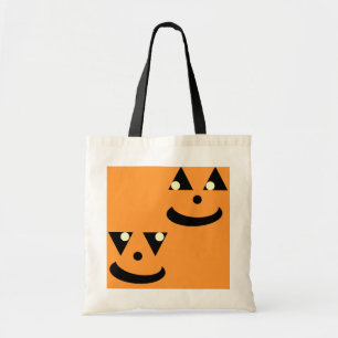 Smiling Halloween Pumpkin Faces Tote Bag