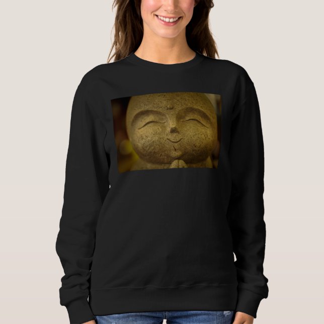 Smiling Happy Buddha Minimalist Sweatshirt (Front)