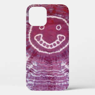 Smiling Happy Face Tie Dye PhatDyes iPhone 12 Case