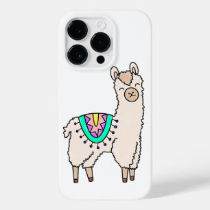 smiling happy llama alpaca cartoon animal drawing Case-Mate iPhone 14 pro case