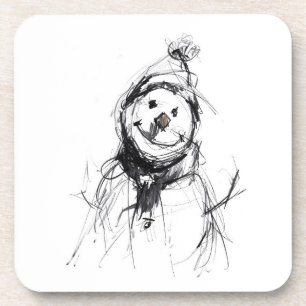 Smiling Happy Snowman Coaster