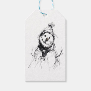 Smiling Happy Snowman Gift Tags