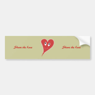 Smiling Heart Valentine’s Bumper Sticker