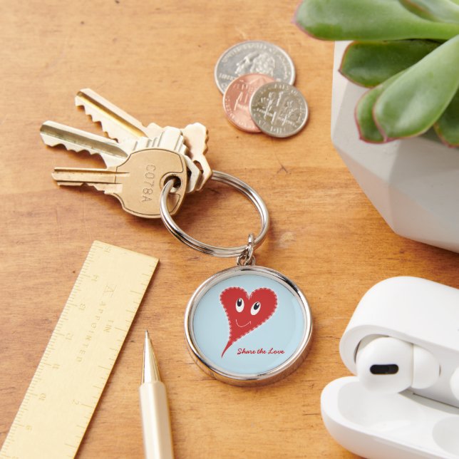 Smiling Heart Valentine’s Key Ring (Desk)