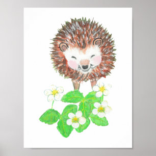 Smiling Hedgehog Poster