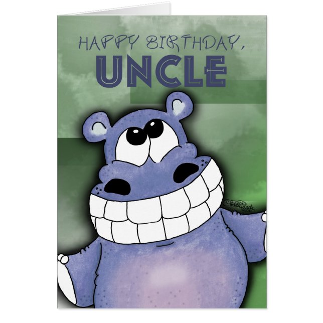Smiling Hippo-Birthday (Front)