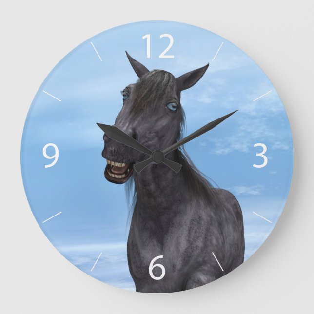 Smiling Horse Large Clock (Front)