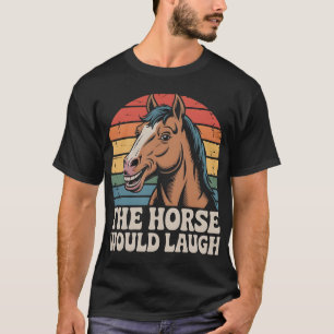 Smiling Horse with Retro Background T-Shirt