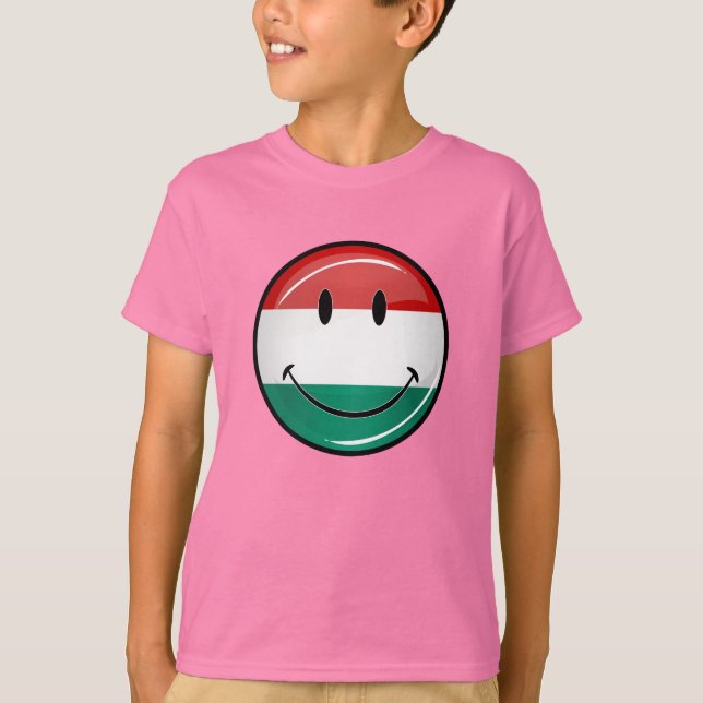 Smiling Hungarian Flag T-Shirt (Front)
