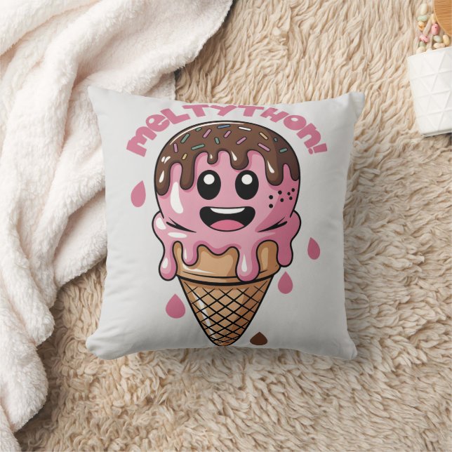 Smiling Ice Cream Cushion (Blanket)