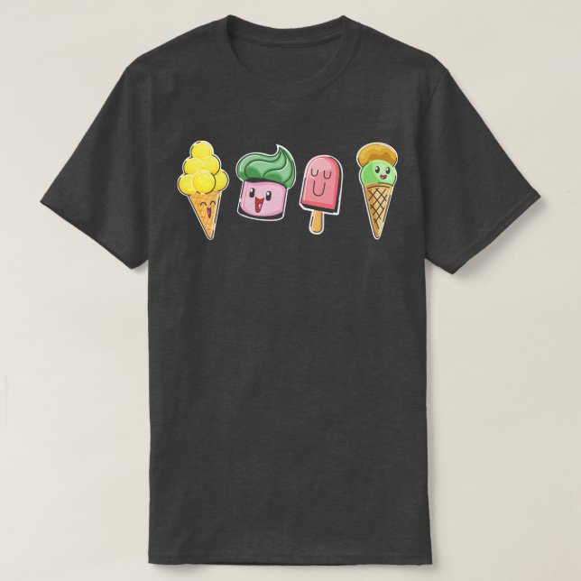 Smiling Ice Cream T-Shirt (Design Front)