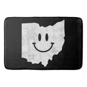 Smiling in OH – Funny Ohio Happy Face Bath Mat