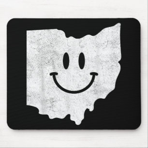 Smiling in OH – Funny Ohio Happy Face Mouse Pad