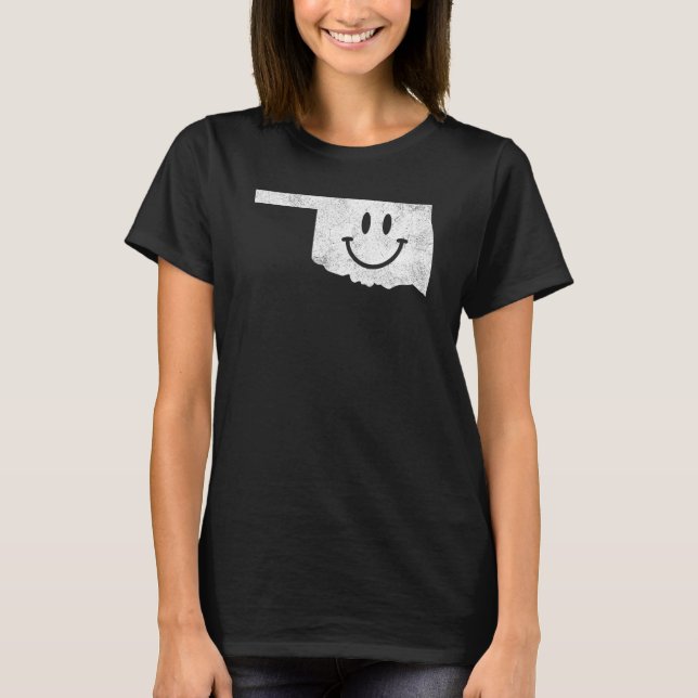 Smiling In Ok U2013  Oklahoma Happy Face T-Shirt (Front)