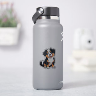 Smiling Kawaii Aussie Shepherd Puppy Sticker
