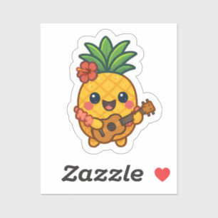 Smiling Kawaii Pineapple – Tropical