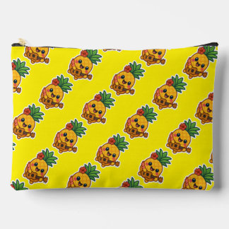 Smiling Kawaii Pineapple – Tropical Accessory Pouch