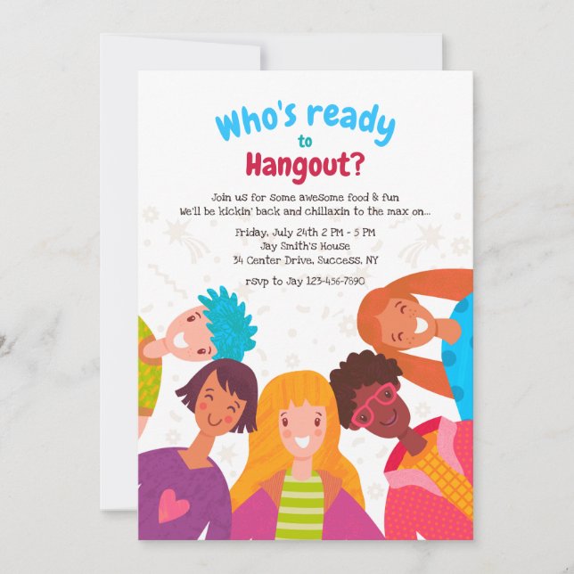 Smiling Kids Invitations (Front)