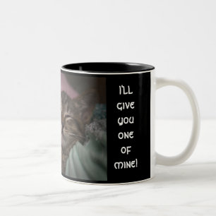 SMILING KITTEN Two-Tone COFFEE MUG