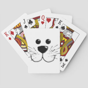 Smiling Kitty Cat Face Playing Cards