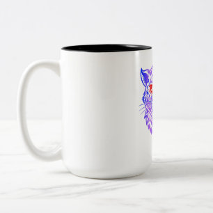 Smiling Kitty Two-Tone Coffee Mug