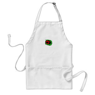 Smiling Ladybug on Green Leaf Mini - Standard Apron