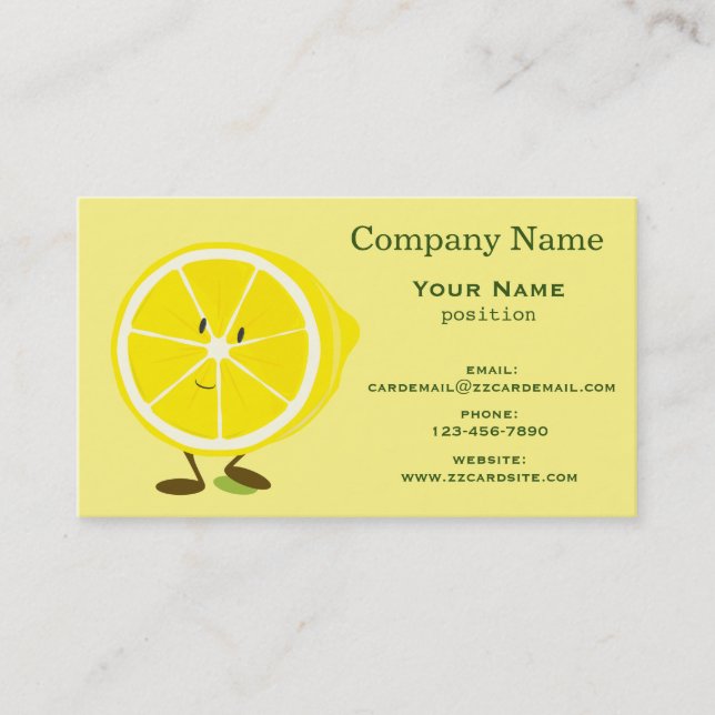 Smiling Lemon Business Card (Front)