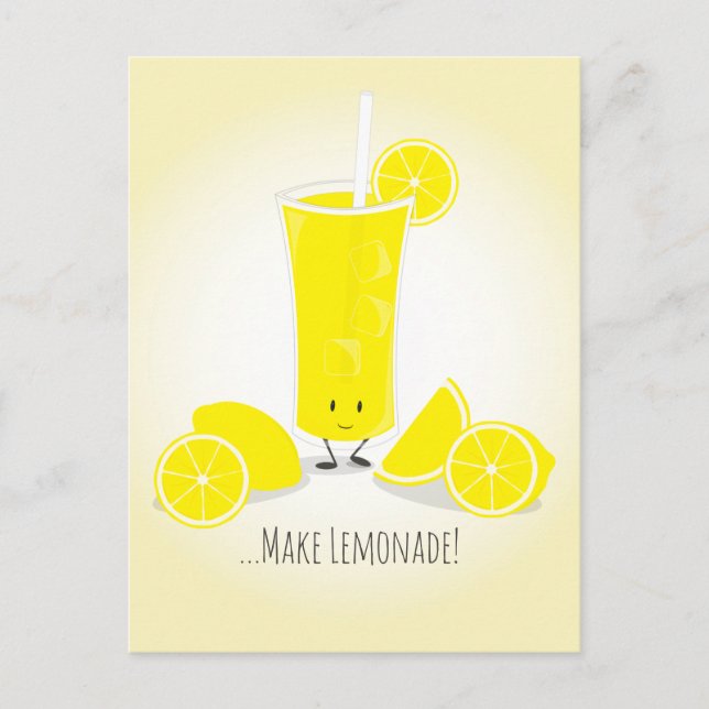 Smiling Lemonade Glass | Postcard (Front)