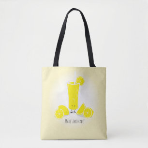 Smiling Lemonade Glass   Tote Bag