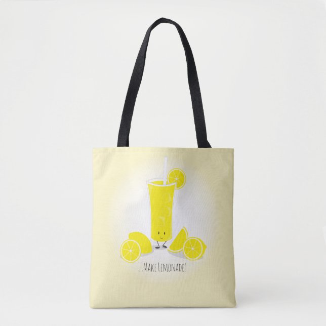 Smiling Lemonade Glass | Tote Bag (Front)