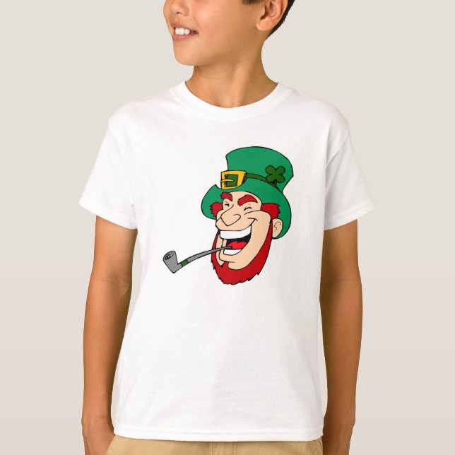 Smiling Leprechaun St. Patrick's Day T-Shirt (Front)