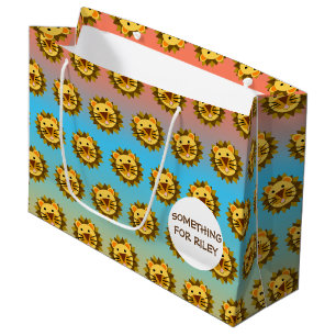 Smiling Lion Face Large Gift Bag