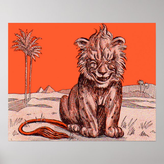 smiling lion poster (Front)