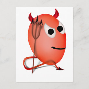 Smiling Little Devil'ed Egg Postcard