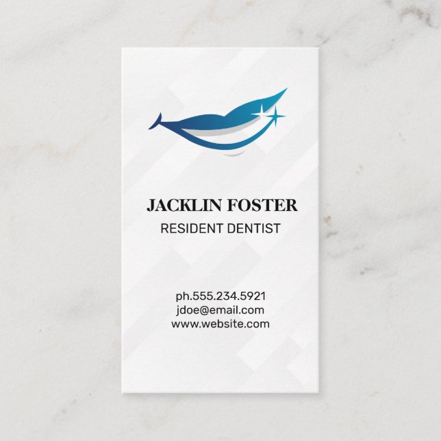 Smiling Logo | Dental Business Card (Front)