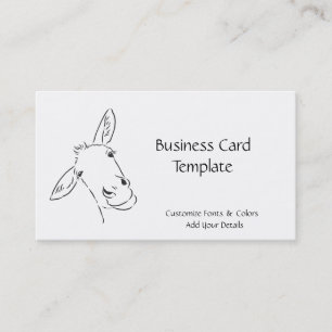 Smiling Logo Donkey Business Card