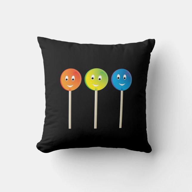 Smiling lollipops cushion (Front)