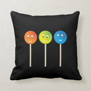 Smiling lollipops cushion