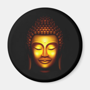 Smiling Lord Buddha Gold and Black Magnet